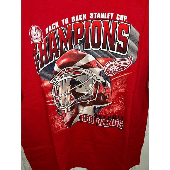 Lee Detroit Red Wings 1998 Stanley Cup Champions T-Shirt Red XL Vintage - Picture 4 of 6